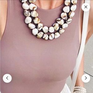 Brand new shell necklace with gold accent